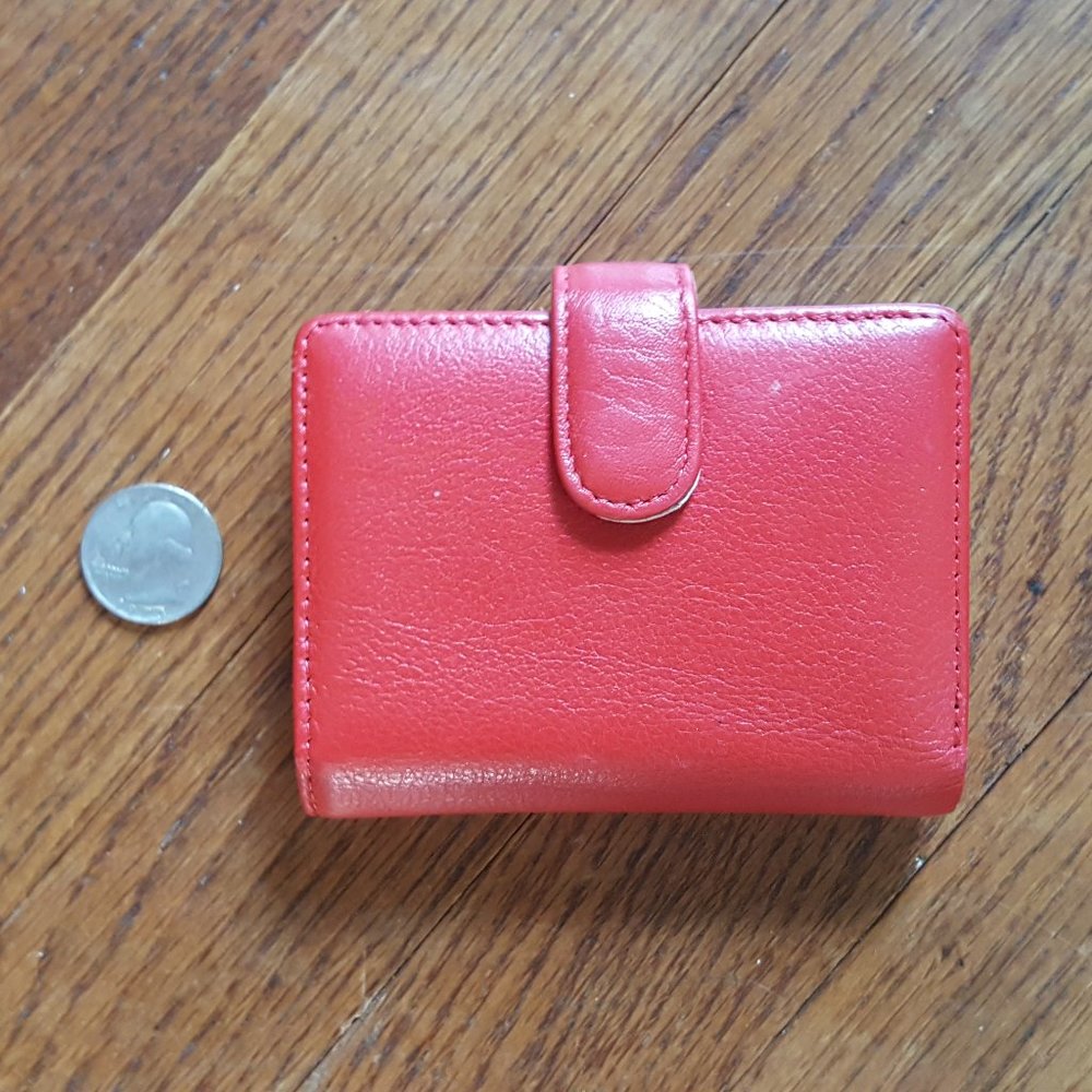 FROMb Designs Small Red Leather Wallet